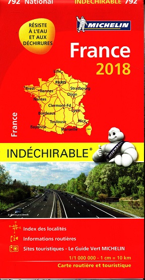 France 2018 National Map 792. Hi- Res paper