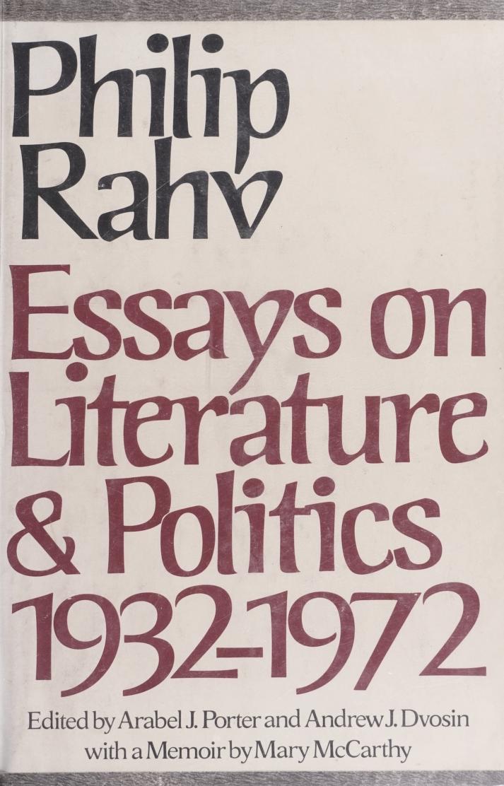 Essays on Literature & Politics 1932-1972